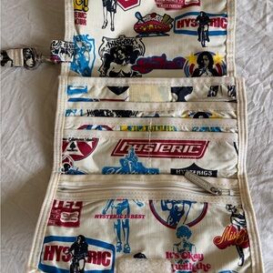 Vtg. Hysteric Glamour Graphic Print Clutch Japanese Streetwear Wristlet y2k